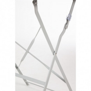 Stalo terasa kvadratinė iš plieno - pilka - 600 mm - Bolero - Fourniresto