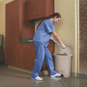 Šiukšliadėžė su pedalais Slim Jim Beige - 30 l - Rubbermaid