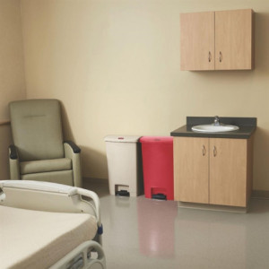 Šiukšliadėžė su pedalais Slim Jim Red- 50L - Rubbermaid