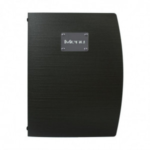 Juodos spalvos meniu dėklas Rio A4 - Securit - Fourniresto