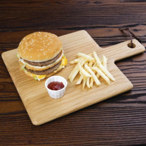 Medinis ąžuolo lentos gabalas 350x260x15 mm - Olympia - Fourniresto