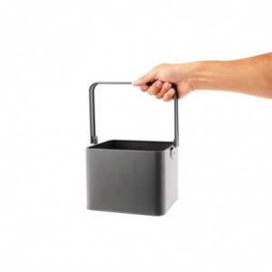 Stalo krepšys, cinkuotas pilkas - 180x155x135 mm - Olympia - Fourniresto