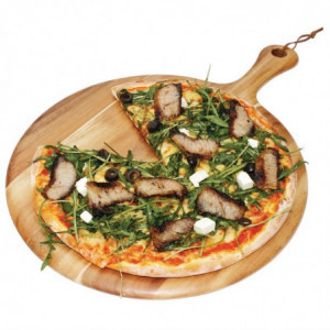 Apvali 330 mm akacijos lentyna - Olympia - Fourniresto