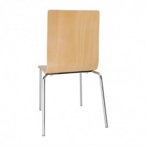 Kvadratinio atlošo natūralios spalvos kėdė - 4 vnt. - Bolero - Fourniresto