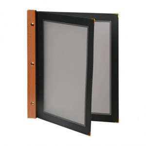 Apsauginės meniu lentelės juodos spalvos A4 - Securit - Fourniresto