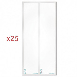 25 tuščių etikečių buteliams, 3 markeriai ir 2 šluostės - FourniResto