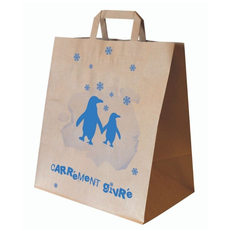 Izoterminė popierinė rankinė krepšys - 320 x 160 mm - 150 vnt.