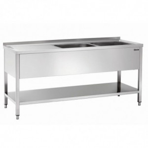 Nurinkiamas skalbykla su kriaukle kairėje - 700 x 1800 mm