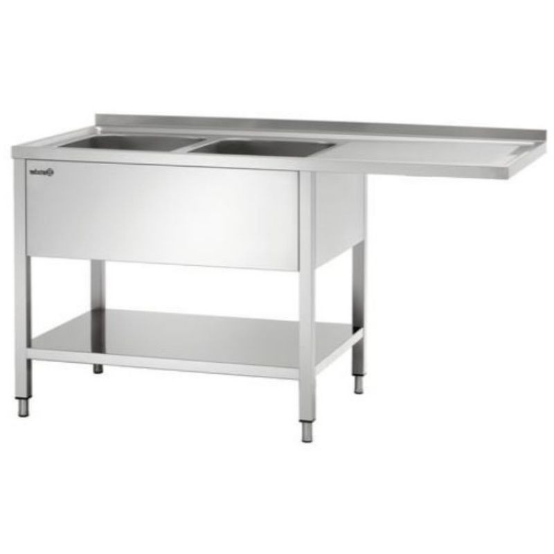 Plūduriuojantis skalbykla 700 - 2 kriauklės ir nutekėjimas dešinėje