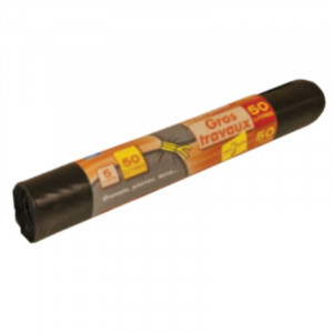 Didelio darbo šiukšlių maišai - 50 l - 5 vnt.