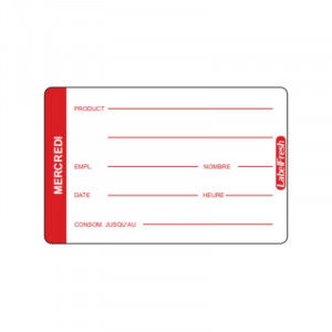 Traukos etiketė LabelFresh Pro - Trečiadienis - 70 x 45 mm - 500 vnt. - LabelFresh