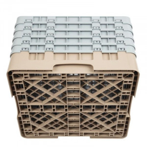 Stiklinių dėklas su 36 skyriais Camrack Beige - I 500 x G 500 mm - Cambro