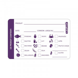 Etikečių daugialypis alergenų ženklinimas „LabelFresh Allergènes“ - 70 x 45 mm - 500 vnt. - LabelFresh
