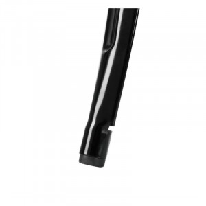 Kvadratinis juodas plieninis bistros stalas - 668 x 668 mm - Bolero