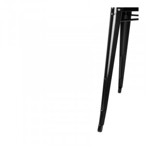 Kvadratinis juodas plieninis bistros stalas - 668 x 668 mm - Bolero