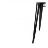 Kvadratinis juodas plieninis bistros stalas - 668 x 668 mm - Bolero