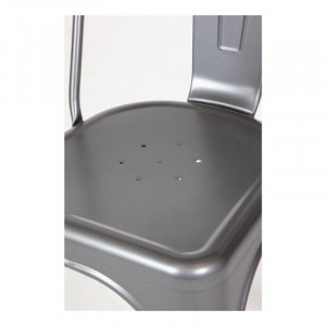 Pilkos metalinės kėdės - 4 vnt. - Bolero