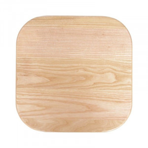 Aukštas pilkas metalizuotas kėdės su medine sėdynė - 4 vnt. - Bolero