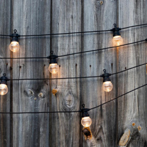 Solar and Plug-in LED Festoon Light Garland - Party Clear Hybrid - Lumisky