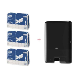 Pradinis rinkinys su juodos spalvos ir minkštais išdėstomais rankšluosčiais.