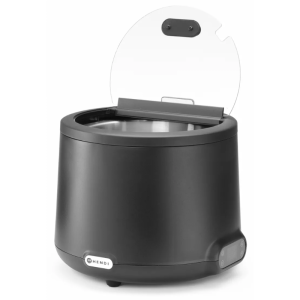 Juodas sriubos puodas UNIQ - 8 L HENDI: aukštos klasės įrankis, skirtas profesionaliai palaikyti šiltas sriubas.